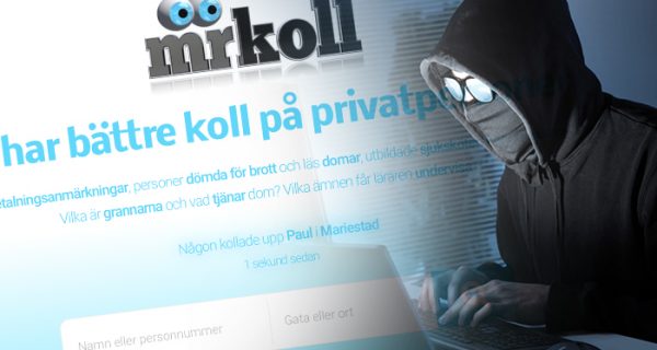 MrKoll.se visar fullständiga personnummer.
